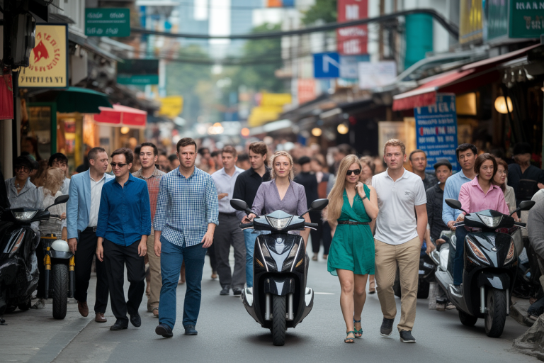 rue-vietnam-foule-diverse-scooters-enseignes-colorees