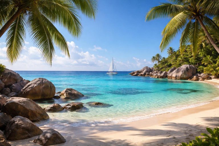 seychelles-plage-granit-palmiers-voilier