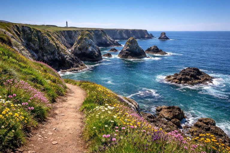falaises-ocean-sentier-fleurs-ciel