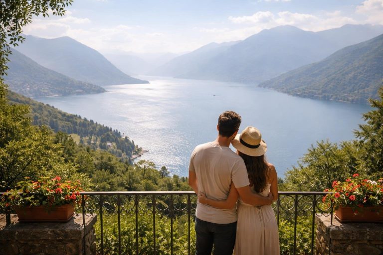 couple-dos-lac-majeur-montagnes-brume